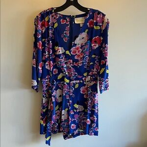 Yumi Kim Abstract Blue and Pink Romper